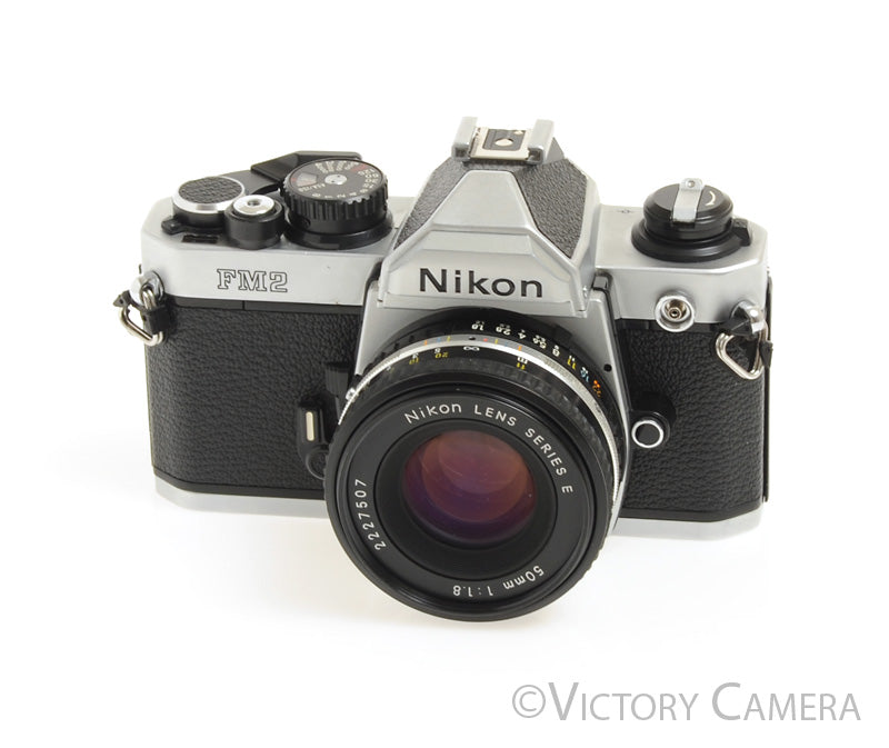 Nikon FM2-N FM2N Chrome Camera Body w/ 50mm f1.8 AI-s Lens -New Seals-
