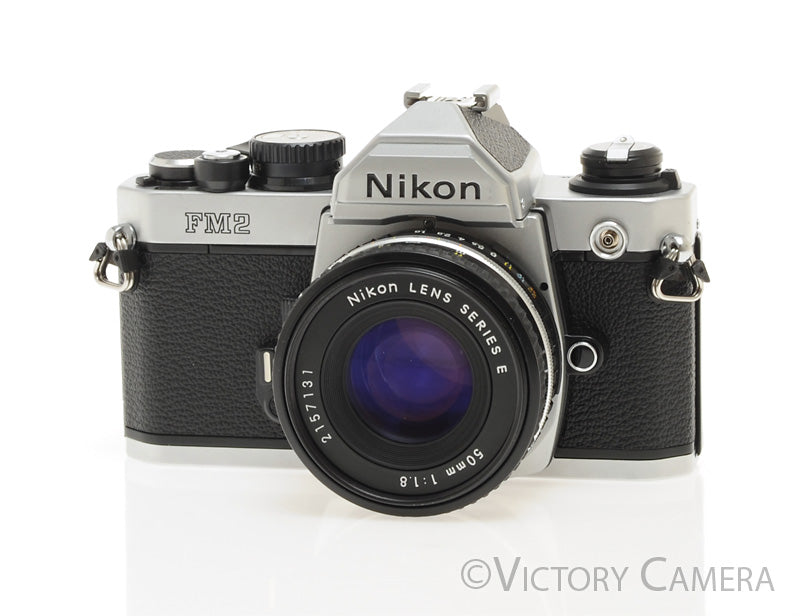 Nikon FM2-N FM2N Chrome Camera Body w/ 50mm f1.8 AI-s Lens -New Seals- [EXC+] - Victory Camera