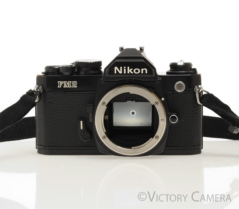 Nikon FM2 35mm Black Film SLR Body Only -Dent- [EXC-] - Victory Camera