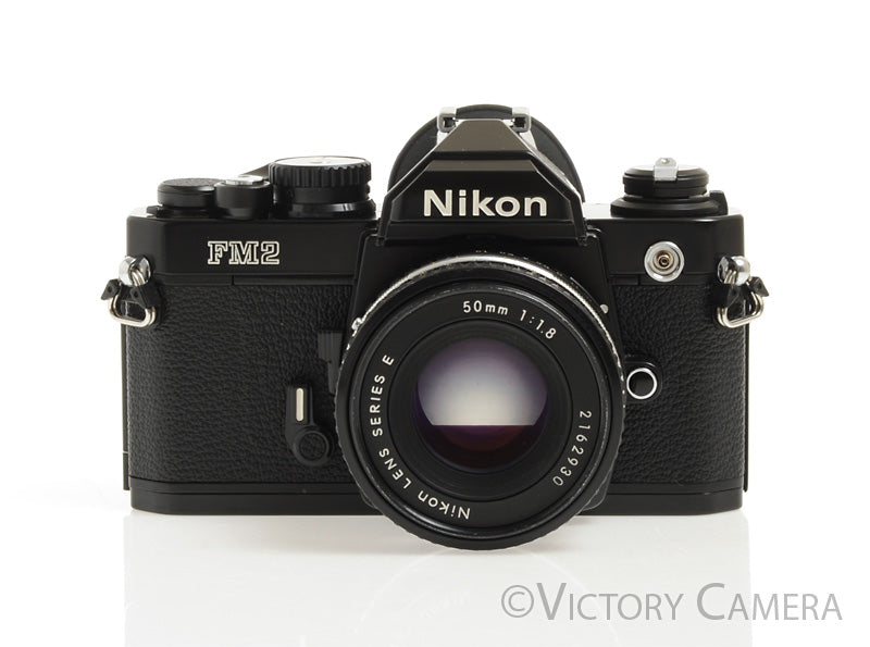 Nikon FM-2n FM2n Black Camera Body w/ 50mm f1.8 AI-S Lens -Good Seals-