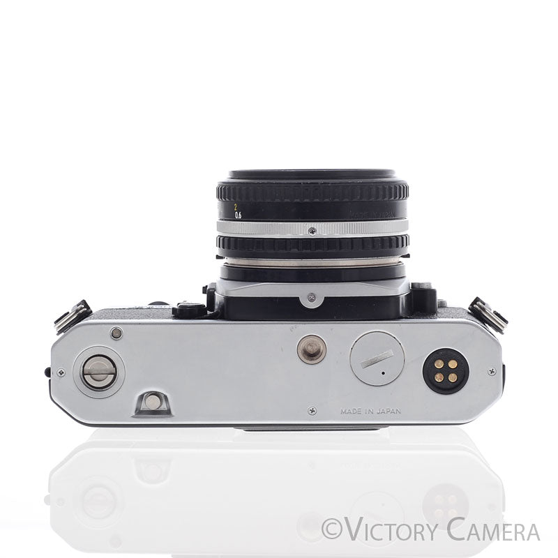 Nikon FM2-N FM2N Chrome Camera Body w/ 50mm f1.8 AI-s Lens -New Seals- [EXC+] - Victory Camera