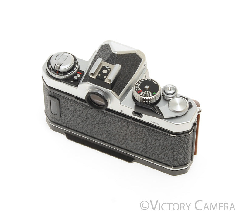 Nikon FM3a Chrome 35mm Camera Body w/ Wood Grip [EXC]