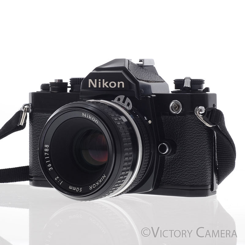 Nikon FM Black 35mm Film Camera w/ 50mm f2 AI Lens [EXC+] - Victory Camera