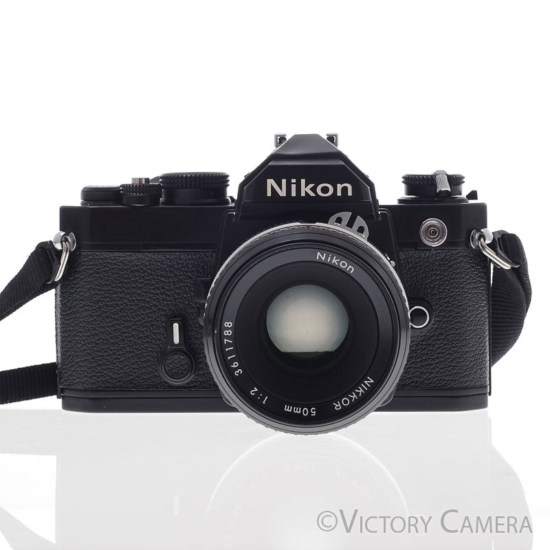 Nikon FM Black 35mm Film Camera w/ 50mm f2 AI Lens [EXC+] - Victory Camera