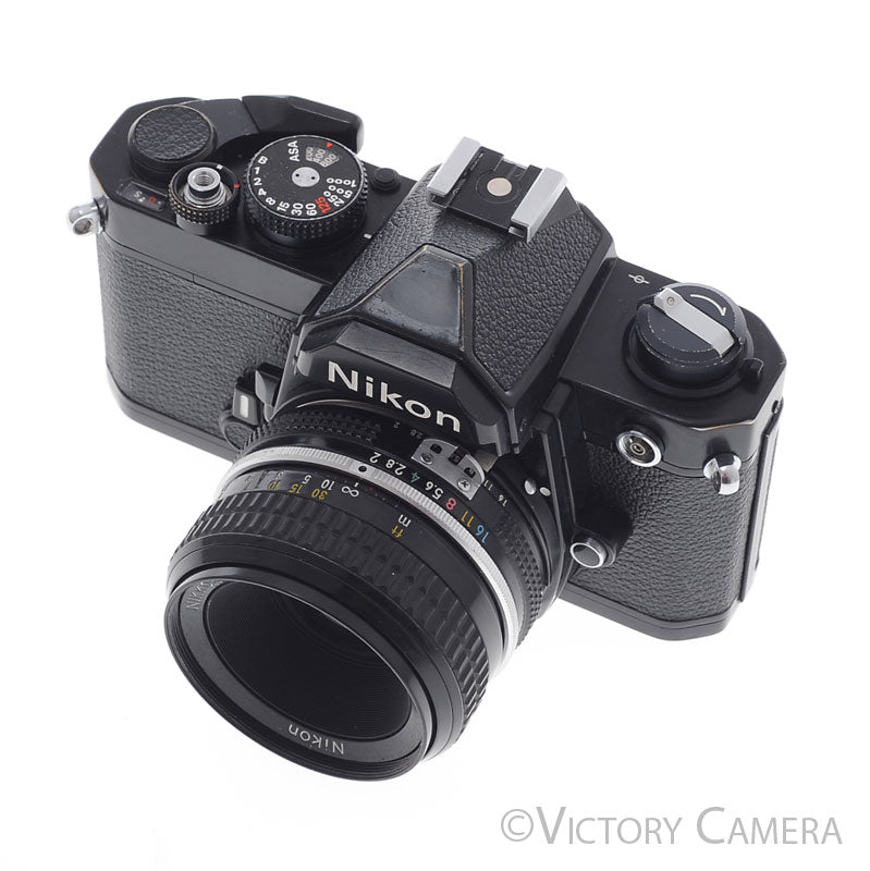 Nikon FM Black 35mm Film Camera w/ 50mm f2 AI Lens [EXC] - Victory Camera