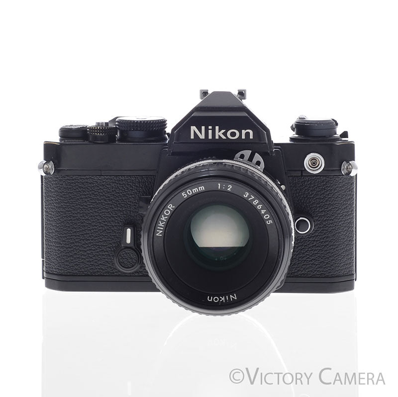 Nikon FM Black 35mm Film Camera w/ 50mm f2 AI Lens [EXC] - Victory Camera