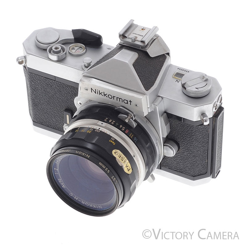 Nikon Nikkormat FT-N FTN Chrome 35mm Film Camera w/ 50mm f2 Lens [EXC] - Victory Camera