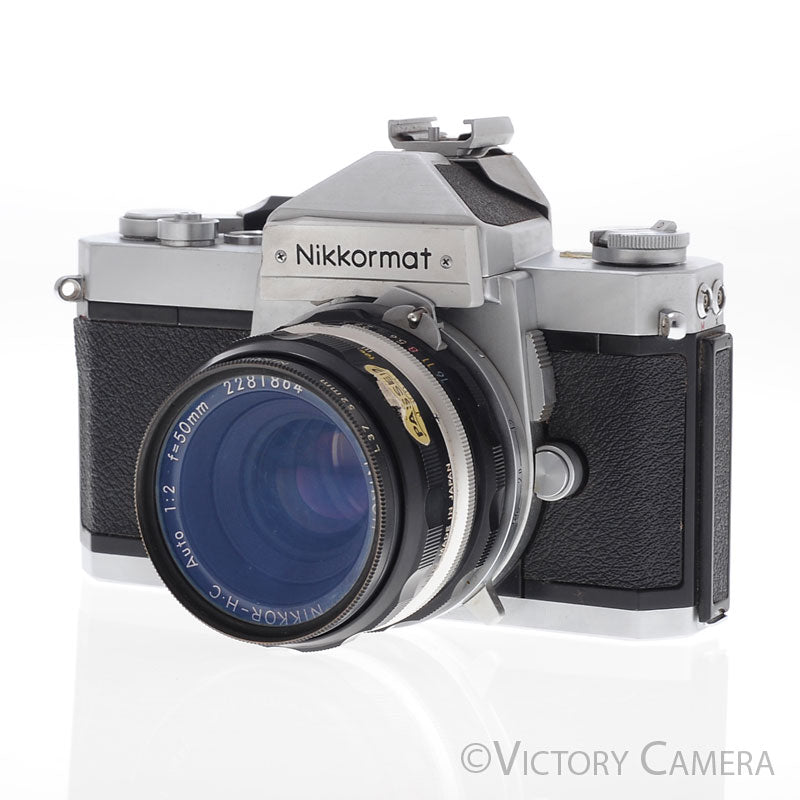 Nikon Nikkormat FT-N FTN Chrome 35mm Film Camera w/ 50mm f2 Lens [EXC] - Victory Camera