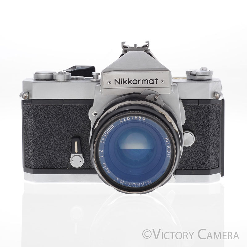 Nikon Nikkormat FT-N FTN Chrome 35mm Film Camera w/ 50mm f2 Lens [EXC] - Victory Camera