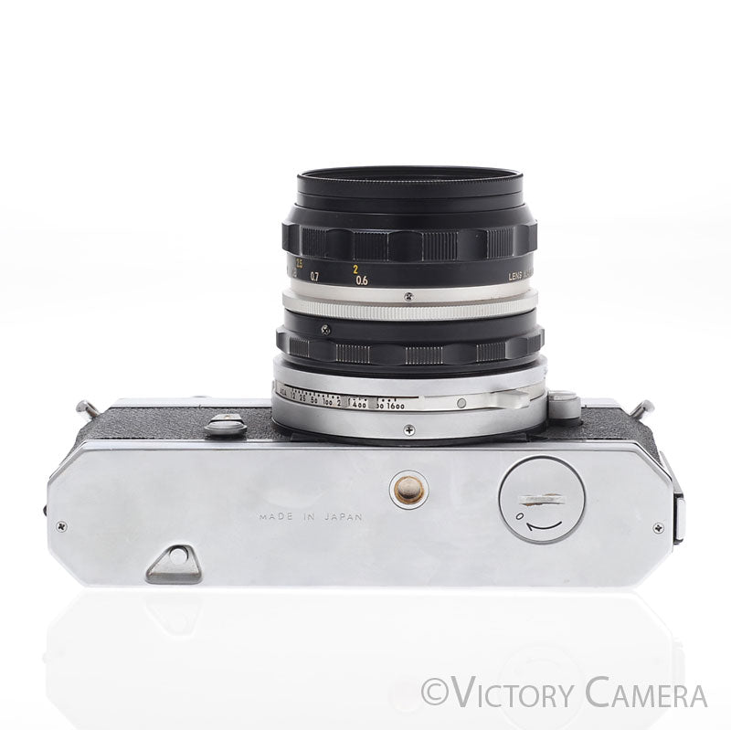 Nikon Nikkormat FT-N FTN Chrome 35mm Film Camera w/ 50mm f2 Lens [EXC] - Victory Camera