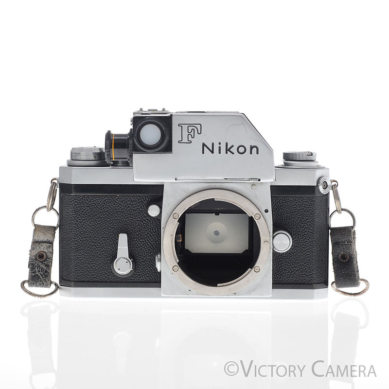 Nikon F Chrome 35mm Camera Body w/ Photomic Prism -No Meter- [GOOD] image 1