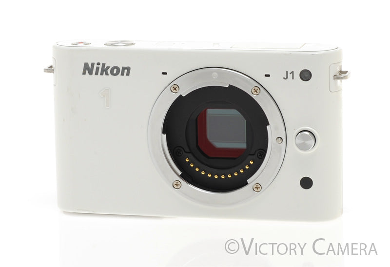 Nikon 1 J1 White Mirrorless 10.1MP Digital Camera Body  [EXC] - Victory Camera