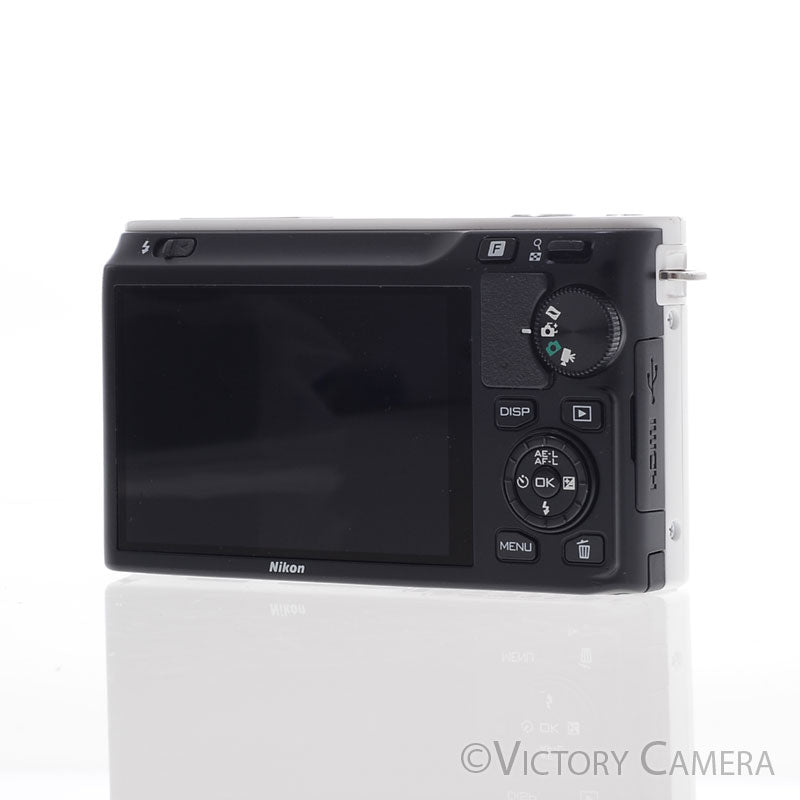 Nikon 1 J1 White Mirrorless 10.1MP Digital Camera Body w/ 10-30mm Lens