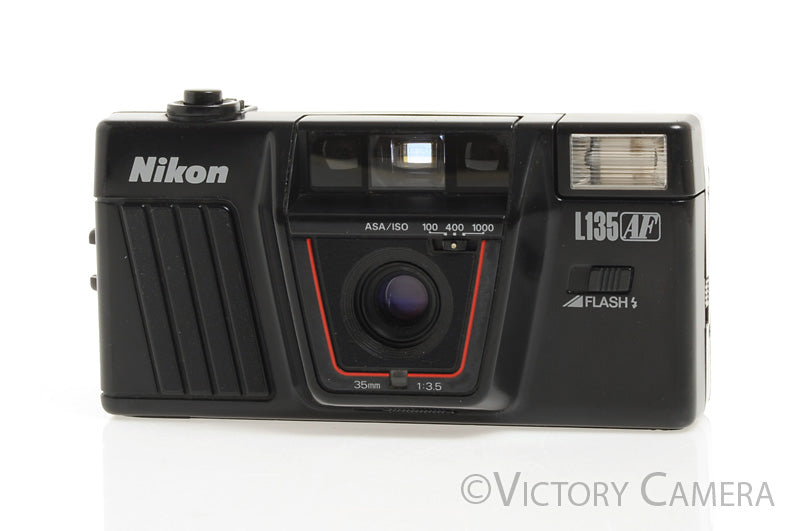 Nikon L135 AF Black 35mm Point & Shoot Film Camera w/ 35mm f3.5 Lens [EXC] - Victory Camera