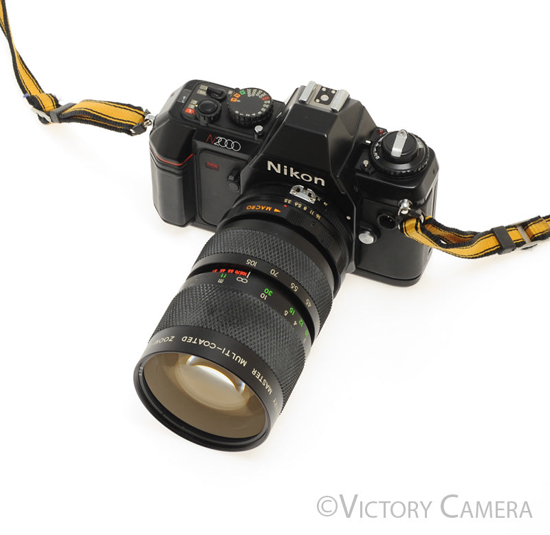 Nikon N2000 35mm Film Camera w/ 37-105mm f3.5 Zoom Lens  [EXC] - Victory Camera