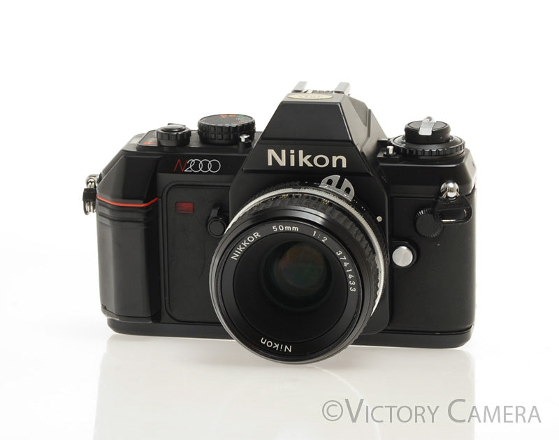 Nikon N2000 35mm Film Camera w/ 50mm f2 Lens [EXC-] - Victory Camera