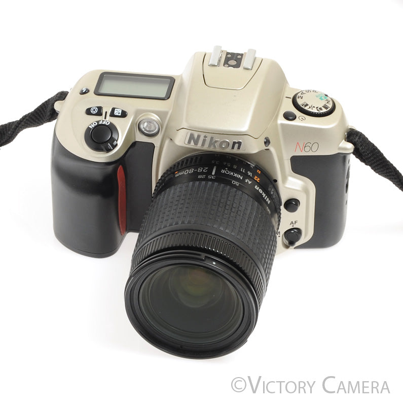 Nikon N60 35mm Film Camera Body w/ Nikkor 28-80mm AF Lens - Victory Camera
