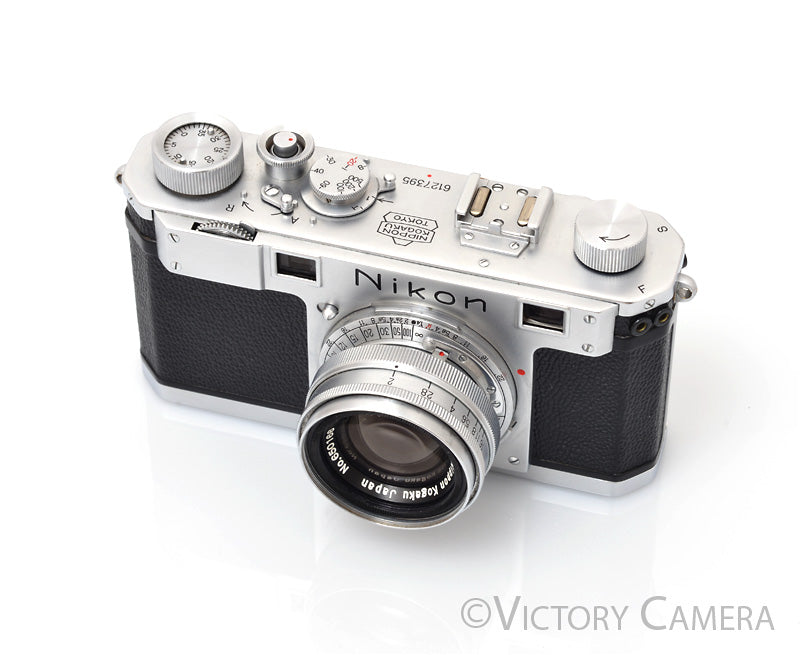 Nikon S Rangefinder Camera w/ Nikkor H.C 5cm 50mm f2 Lens [EXC-] - Victory Camera