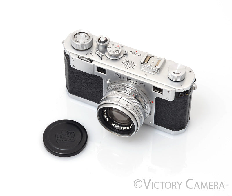 Nikon S Rangefinder Camera w/ Nikkor H.C 5cm 50mm f2 Lens [EXC-] - Victory Camera