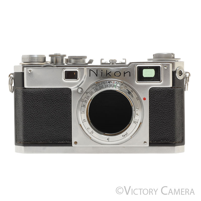 Nikon S2 Chrome 35mm Rangefinder Camera Body -Patched Shutter, Works- [GOOD] - Victory Camera