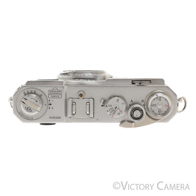 Nikon S2 Chrome 35mm Rangefinder Camera Body -Patched Shutter, Works- [GOOD] - Victory Camera