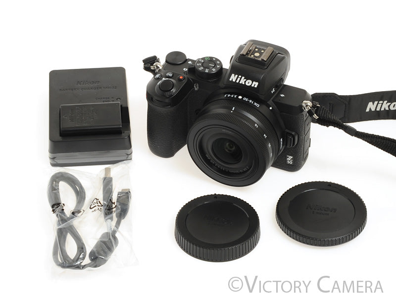 Nikon Z50 20.9MP Mirrorless Camera w/ 16-50mm Zoom Lens + 2 Batteries [EXC+] - Victory Camera