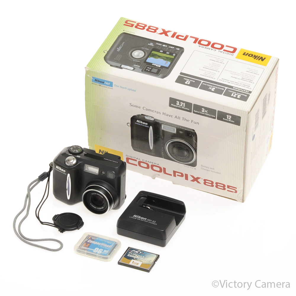 Nikon CoolPix 885 3.2MP Digital Point & Shoot Camera [EXC+] - Victory Camera