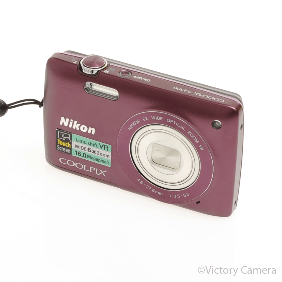 Nikon CoolPix S4300 16MP Plum Digital Point & Shoot Camera [EXC+] - Victory Camera