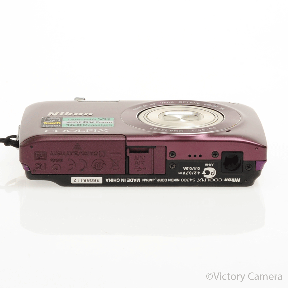 Nikon CoolPix S4300 16MP Plum Digital Point & Shoot Camera [EXC+] - Victory Camera