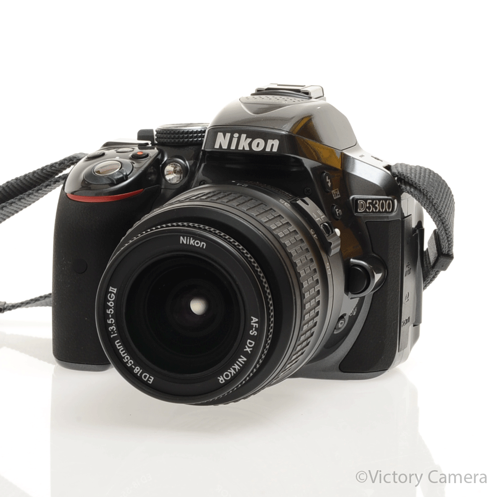 Nikon D5300 Grey 24.2MP Digital SLR Camera 18-55mm Zoom Lens [MINT-] - Victory Camera