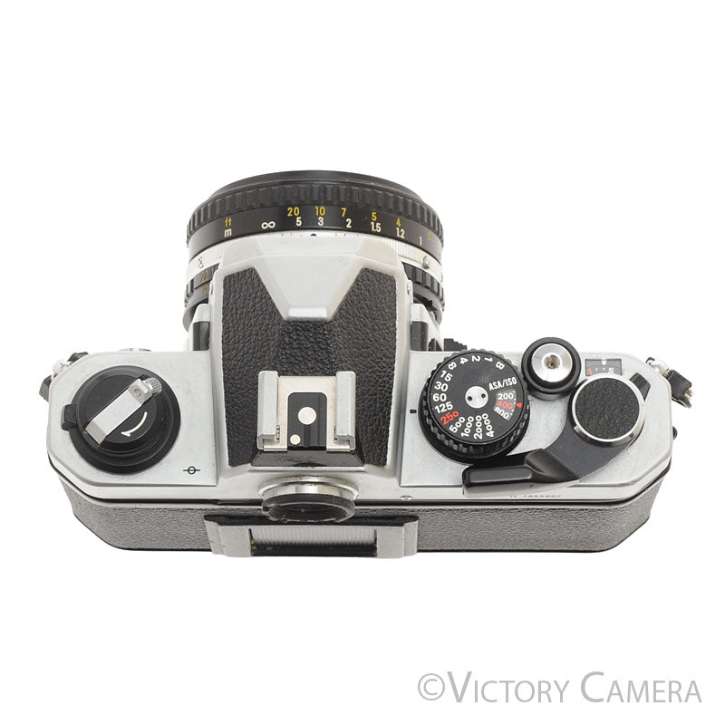Nikon FM2-N FM2N Chrome Camera Body w/ 50mm f1.8 AI-s Lens -New Seals- [EXC-] - Victory Camera