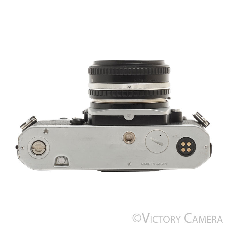 Nikon FM2-N FM2N Chrome Camera Body w/ 50mm f1.8 AI-s Lens -New Seals- [EXC-] - Victory Camera