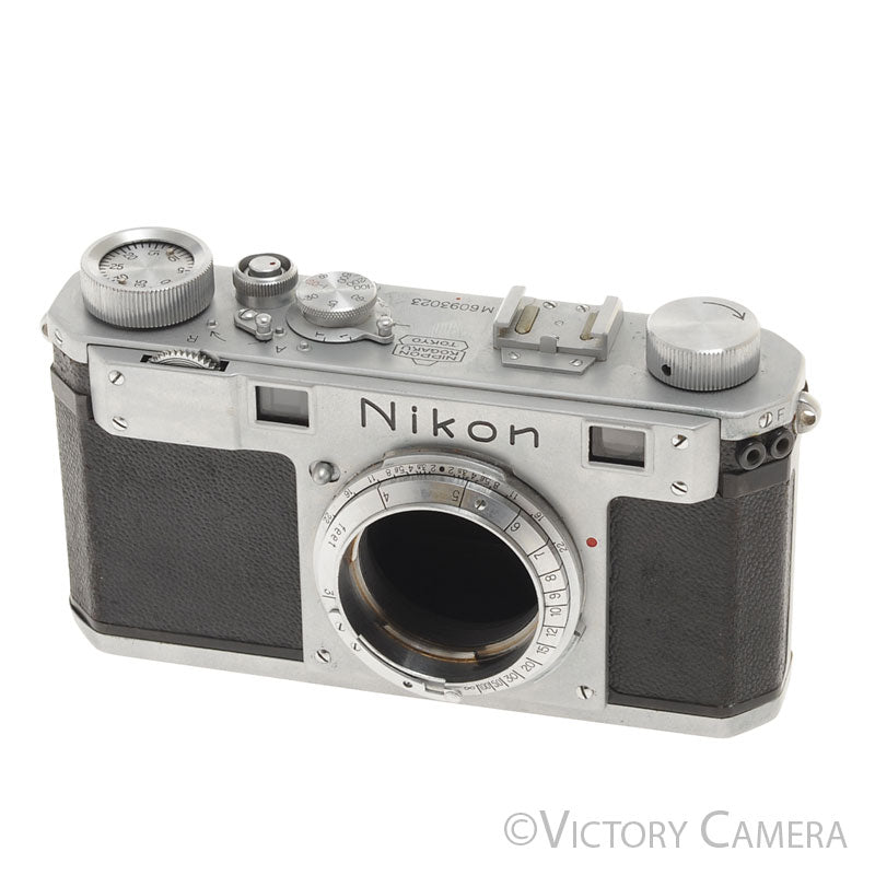 Nikon M Rangefinder Camera Body w/ Leather Case ~Rare [EXC-] - Victory Camera