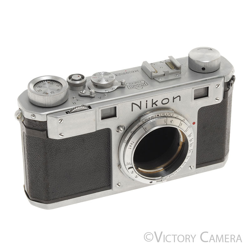 Nikon M Rangefinder Camera Body w/ Leather Case ~Rare [EXC-] - Victory Camera