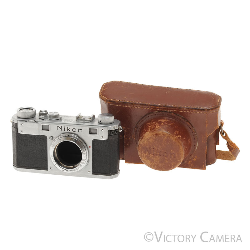 Nikon M Rangefinder Camera Body w/ Leather Case ~Rare [EXC-] - Victory Camera