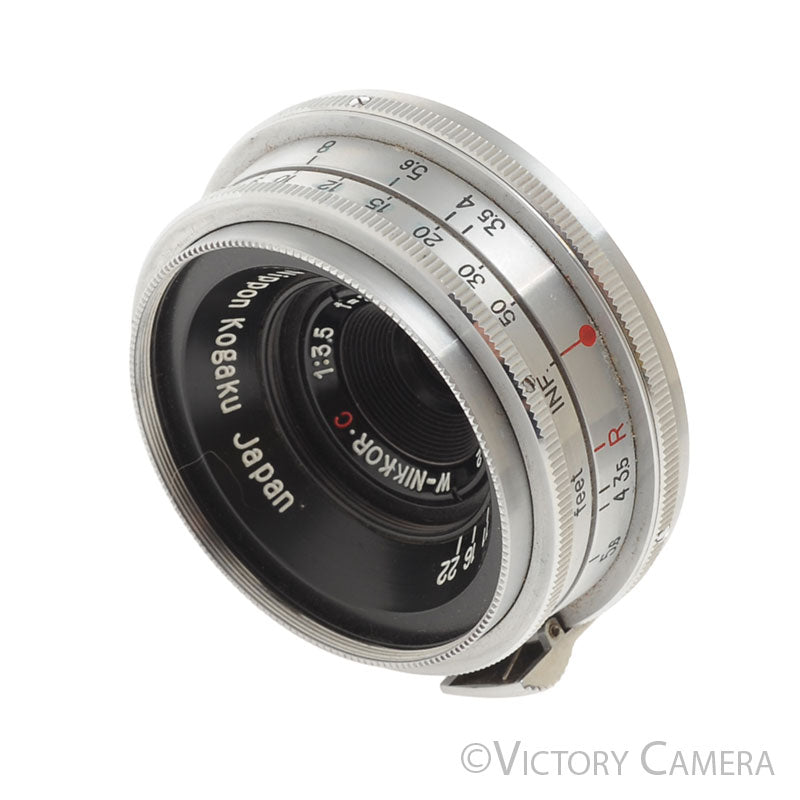 Nippon Kogaku W-Nikkor.C 2.8cm 28mm f3.5 Chrome Nikon S Lens - Victory Camera