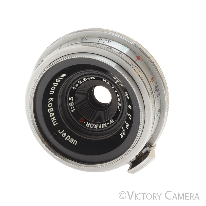 Nippon Kogaku W-Nikkor.C 2.8cm 28mm f3.5 Chrome Nikon S Lens - Victory Camera