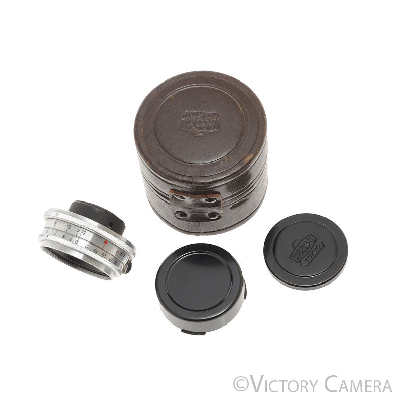Nippon Kogaku W-Nikkor.C 2.8cm 28mm f3.5 Chrome Nikon S Lens - Victory Camera