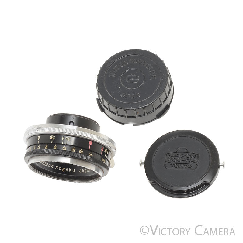 Nippon Kogaku W-Nikkor.C 2.8cm 28mm f3.5 Black Nikon S Lens  [EXC+] - Victory Camera