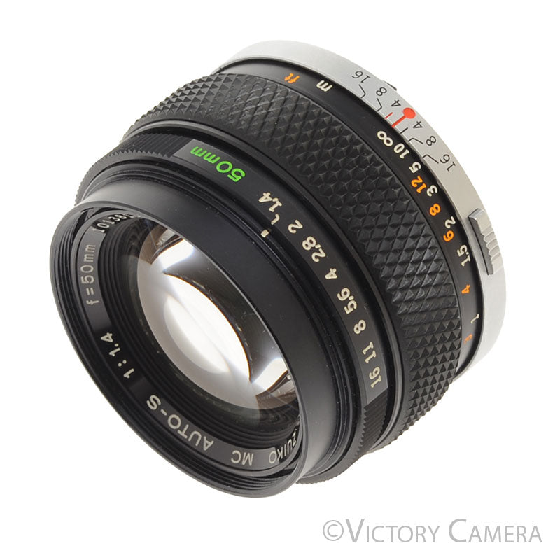 Olympus G.Zuiko 50mm f1.4 Auto-S OM Manual Focus Prime Lens [EXC+] - Victory Camera