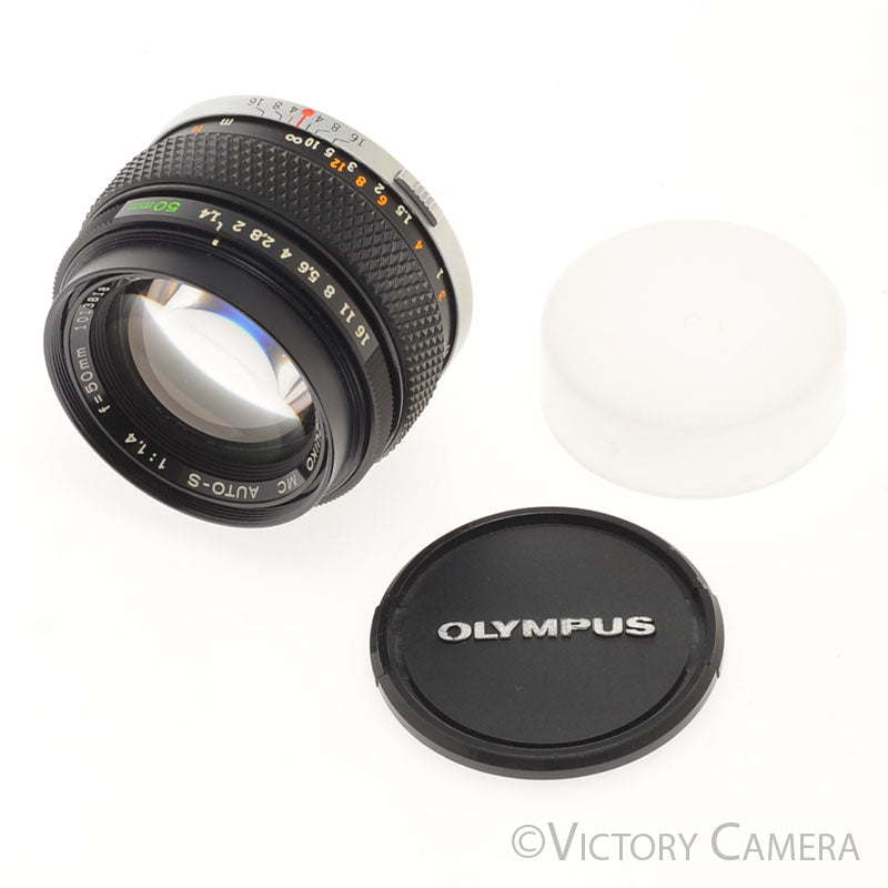 Olympus G.Zuiko 50mm f1.4 Auto-S OM Manual Focus Prime Lens [EXC+] - Victory Camera