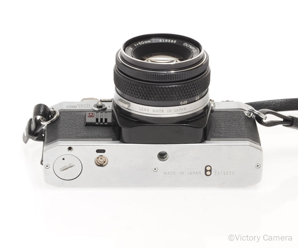Olympus OM-10 OM10 Chrome 35mm Camera w/ 50mm f1.8 [EXC]