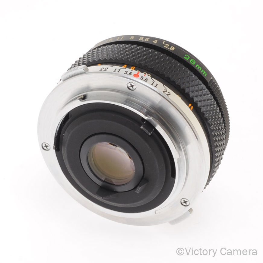 Olympus OM Zuiko Auto-W 28mm f2.8 Wide Angle Prime Lens  [EXC+] - Victory Camera