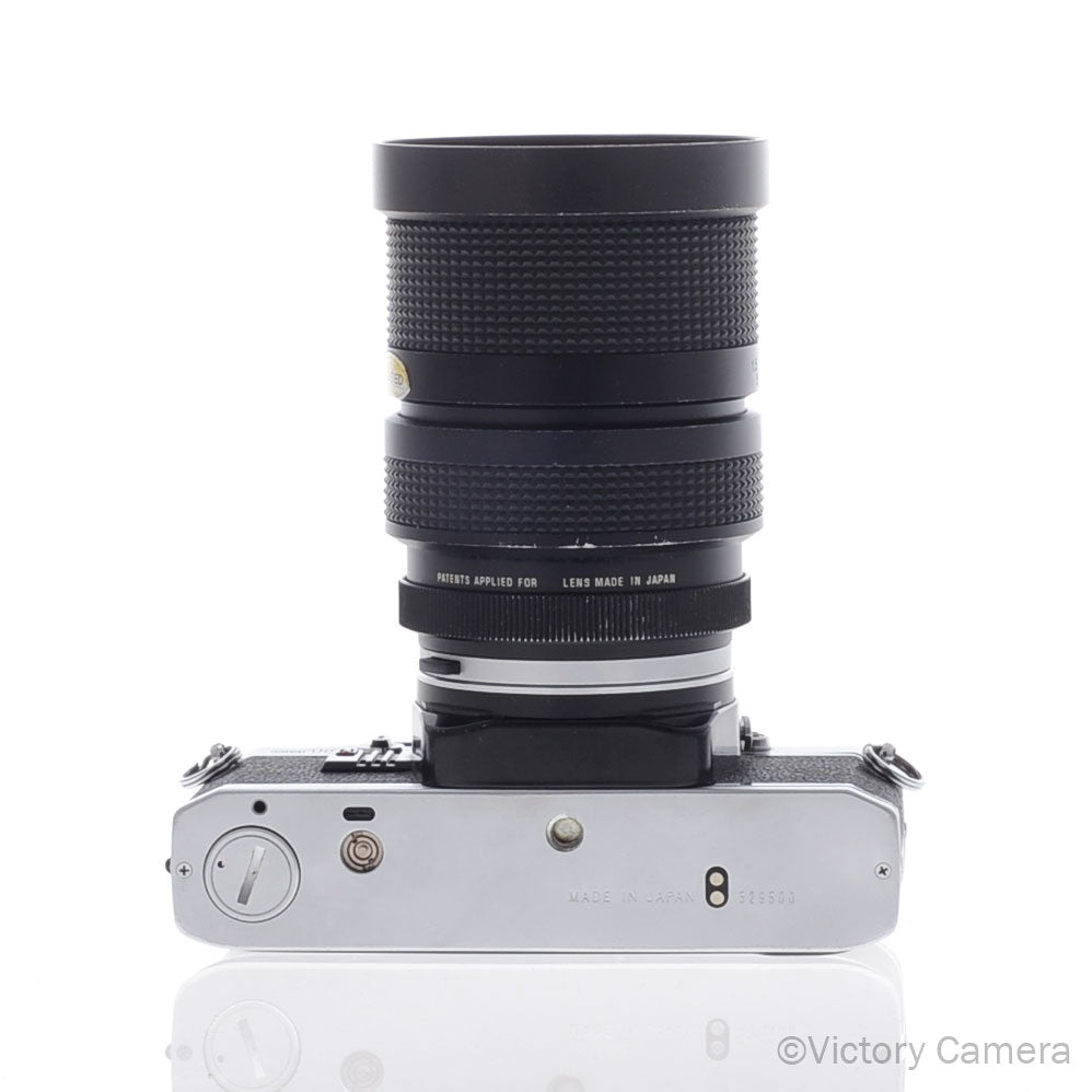 Olympus OM-10 OM10 Chrome 35mm Camera w/ 35-105mm Zoom Lens [EXC] - Victory Camera