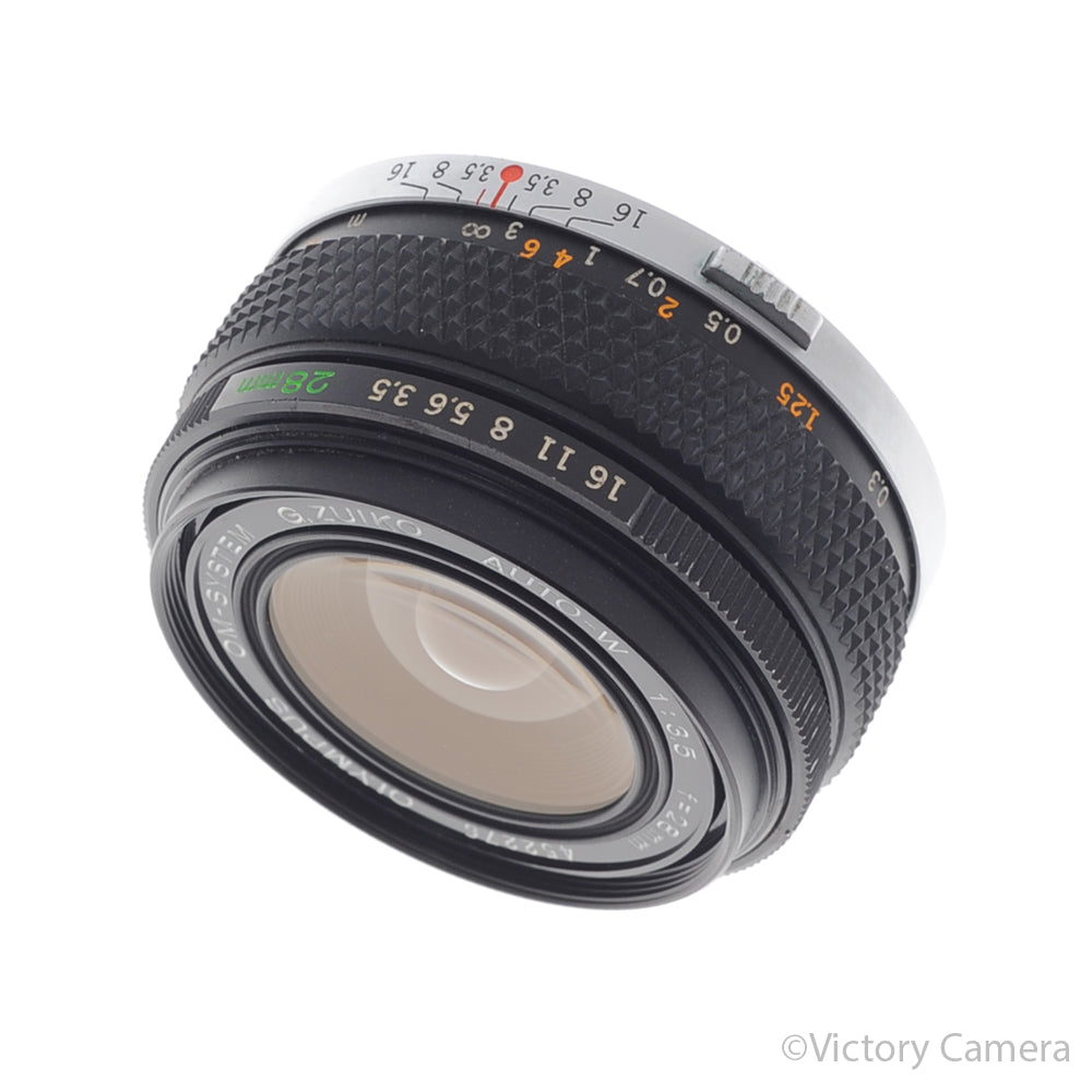 Olympus G.Zuiko 28mm F3.5 Auto-W OM Wide-Angle Prime Lens [EXC] - Victory Camera