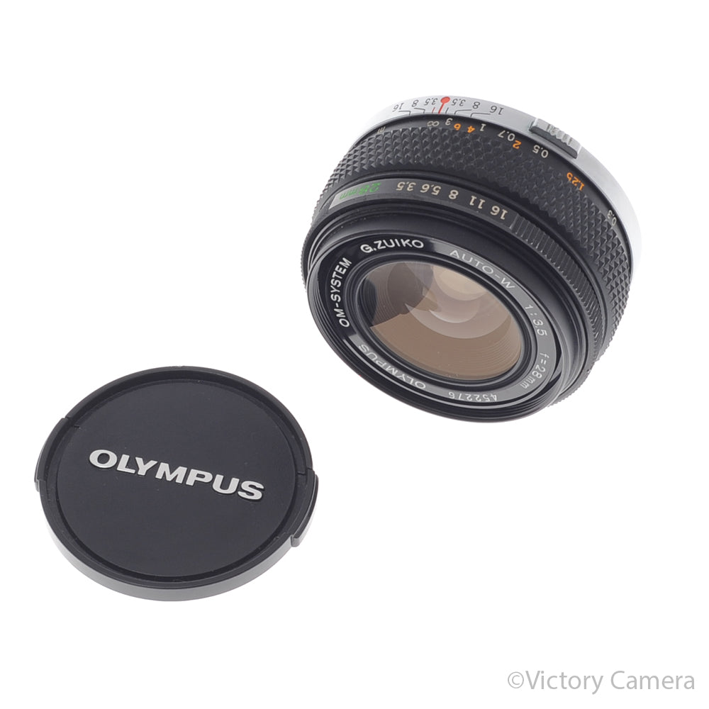 Olympus G.Zuiko 28mm F3.5 Auto-W OM Wide-Angle Prime Lens [EXC] - Victory Camera