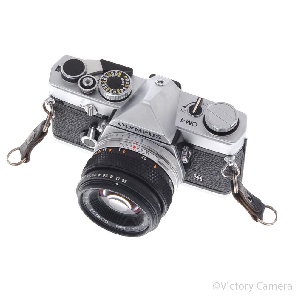 Olympus OM-1 MD Chrome Film Camera Body w/ 50mm f1.8 Lens [BGN] - Victory Camera