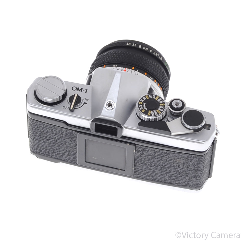 Olympus OM-1 MD Chrome Film Camera Body w/ 50mm f1.8 Lens [BGN] - Victory Camera