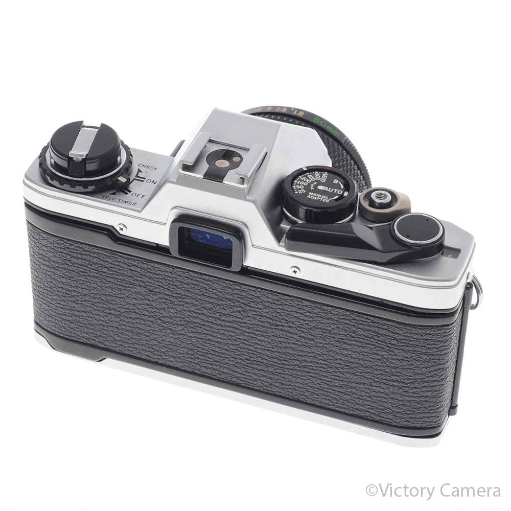 Olympus OM-10 OM10 Chrome 35mm Camera w/ 50mm f1.8 Lens [EXC+] image 3