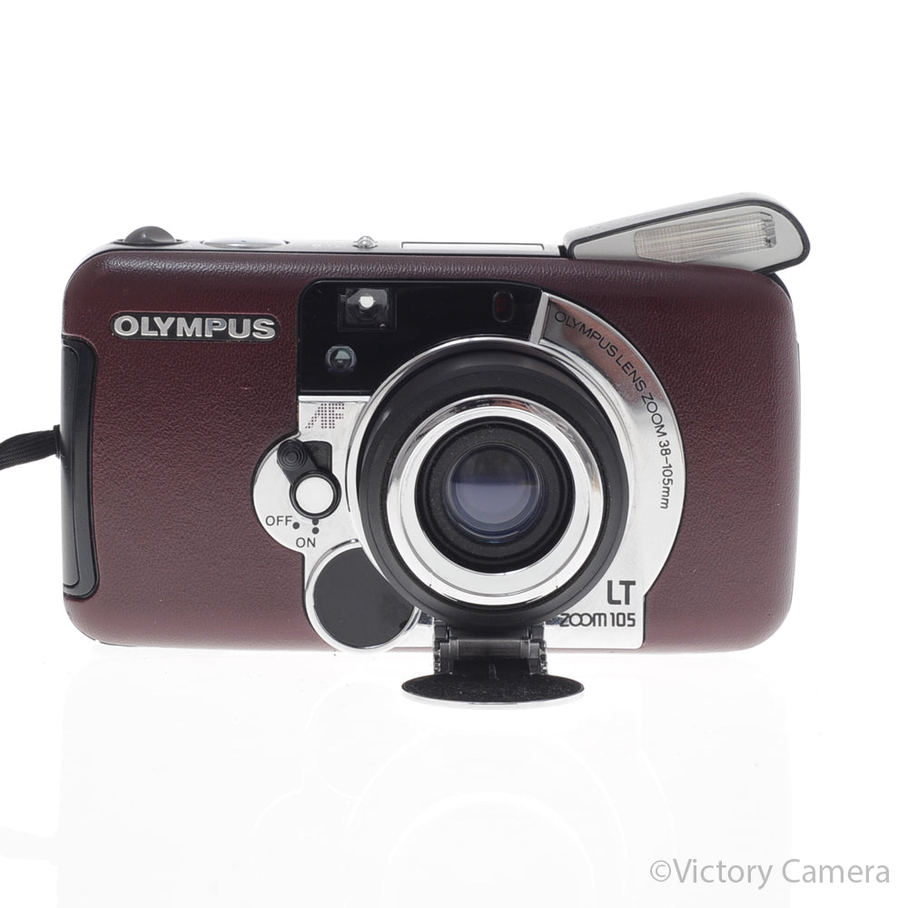 Olympus Zoom 105 LT Burgundy 35mm Point & Shoot Camera [EXC-] - Victory Camera